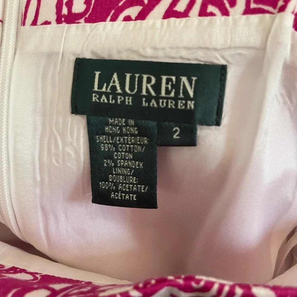 Women’s Lauren Ralph Lauren pink paisley dress 2 - Picture 3 of 3